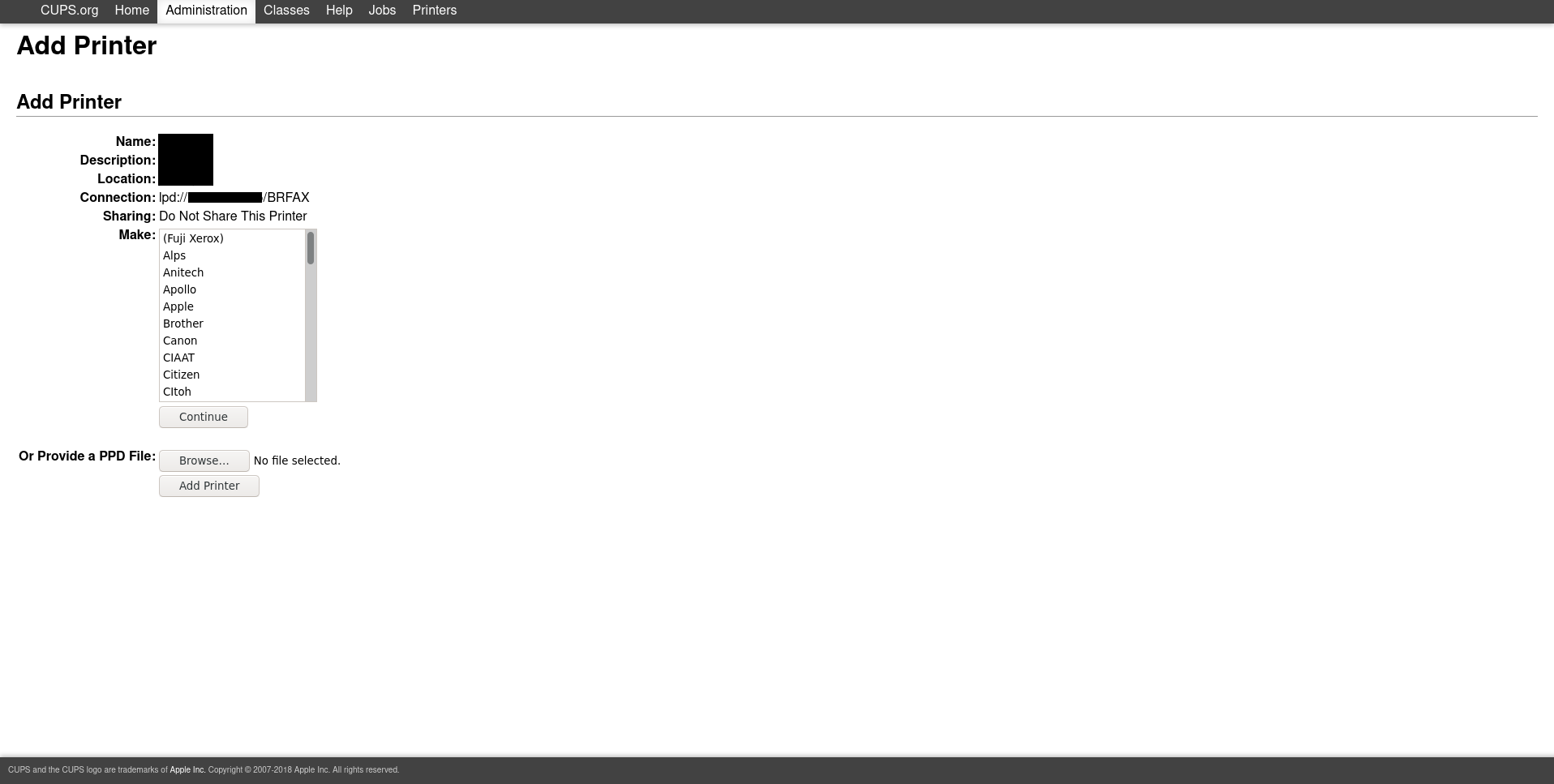 Using a Brother MFC7360N with CUPS Kruemmelspalter’s Blog
